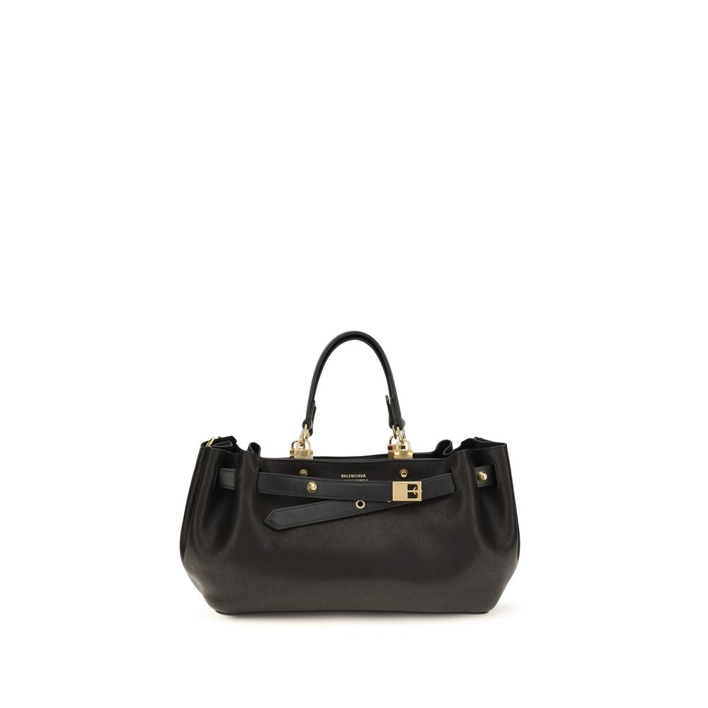 Balenciaga Schwarze Bos Taurus Kalbsleder Schultertasche