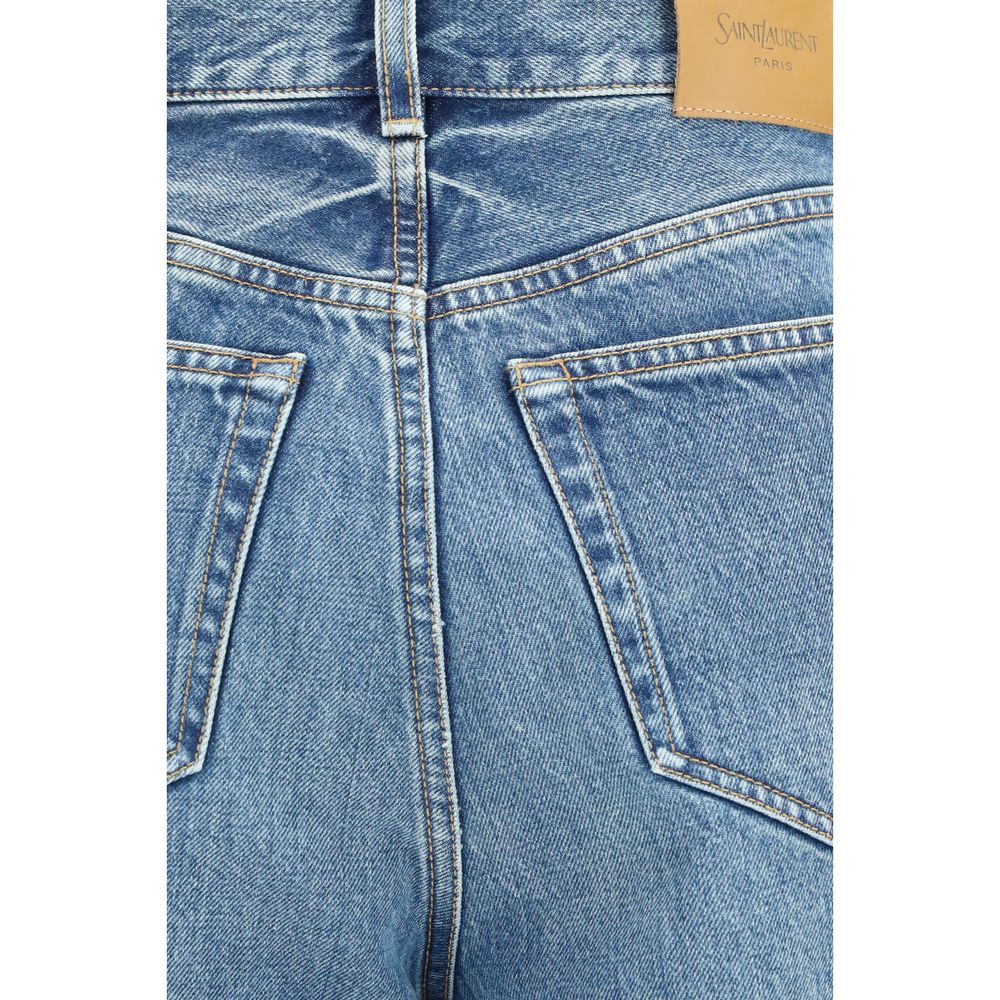 Saint Laurent Blaue Baumwolljeans im Relaxed Fit