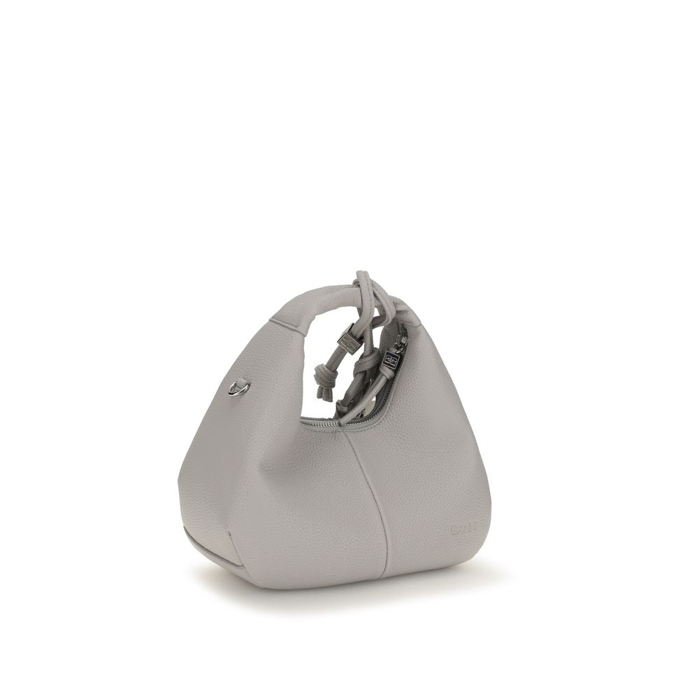 Ganni Graue Schultertasche aus Polyester