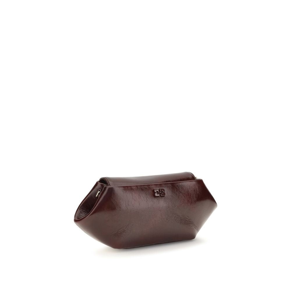 Ganni Bordeaux Polyethylen-Umhängetasche
