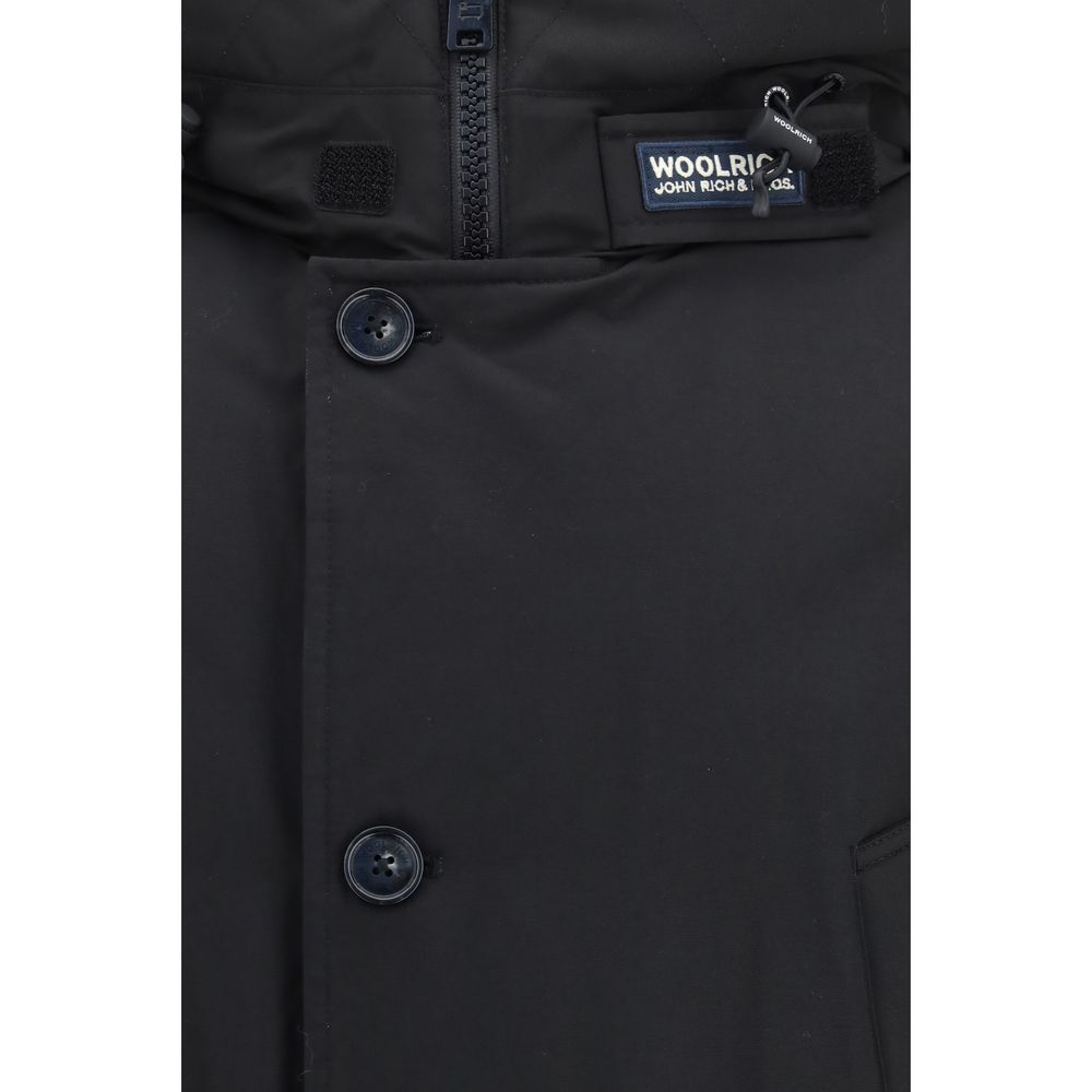 Woolrich Schwarze Baumwoll-Shell-Jacke