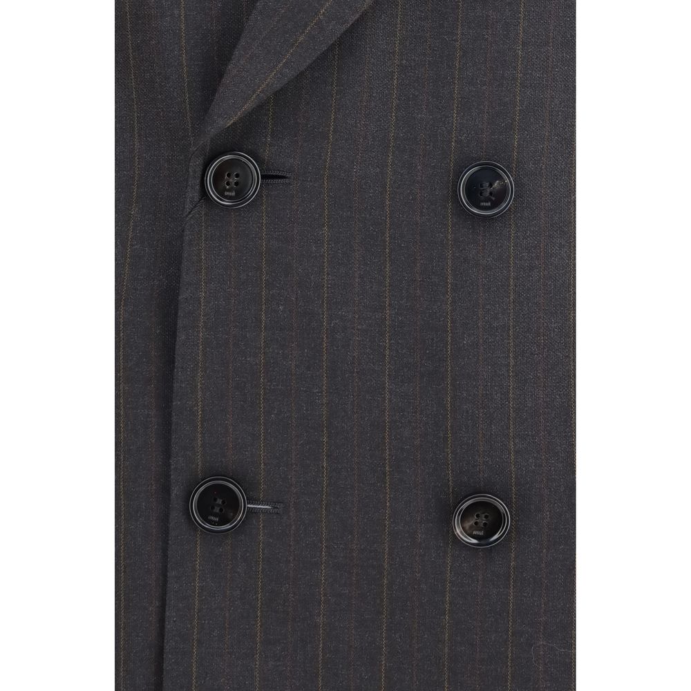 Ami Paris Grauer Woll-Oves Aries Blazer