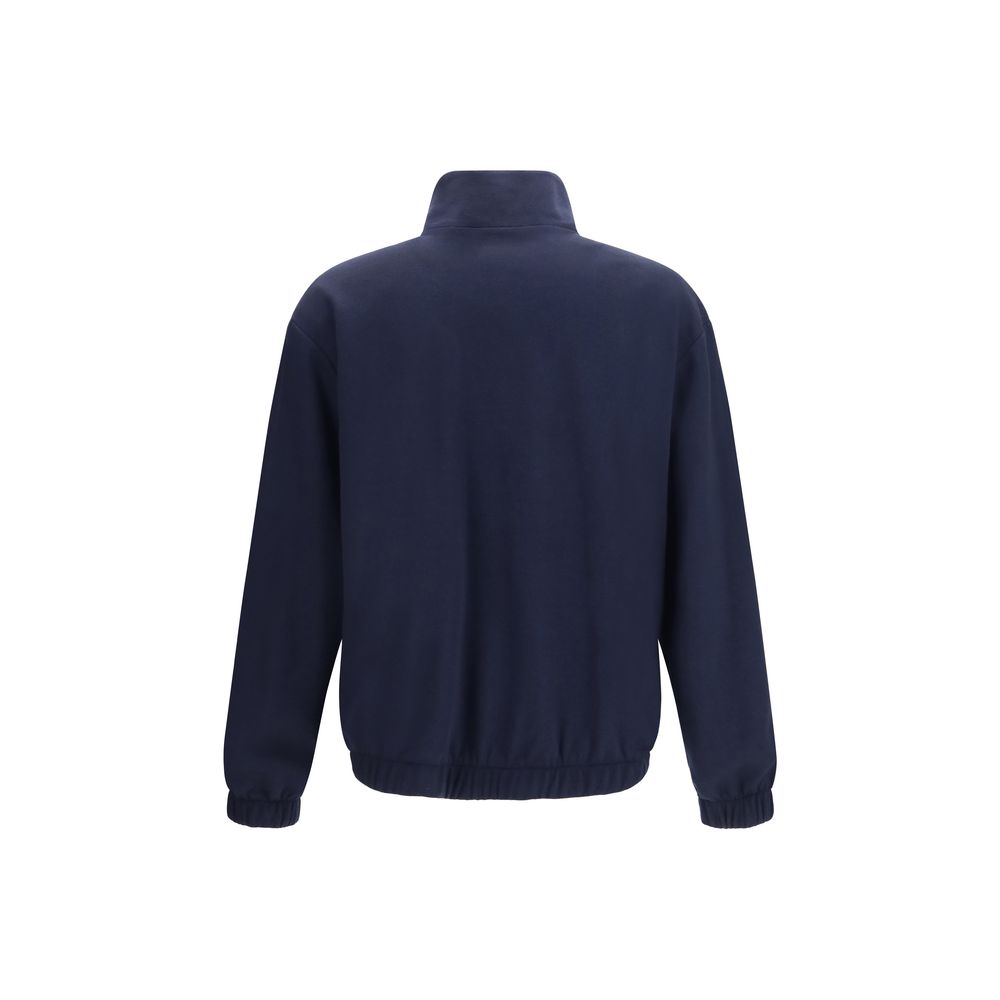 Umit Benan Blaue Seidenjacke in voller Länge