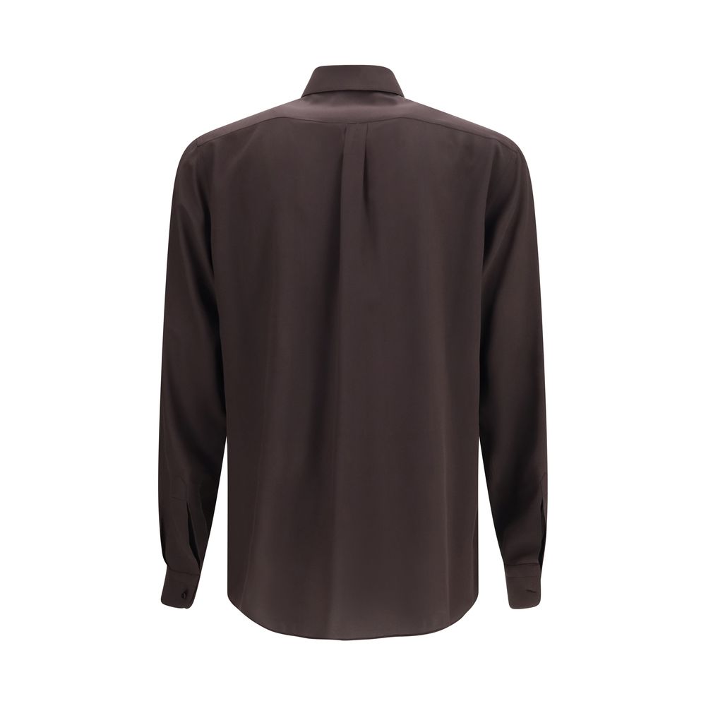 Dolce & Gabbana Braunes Seidenhemd