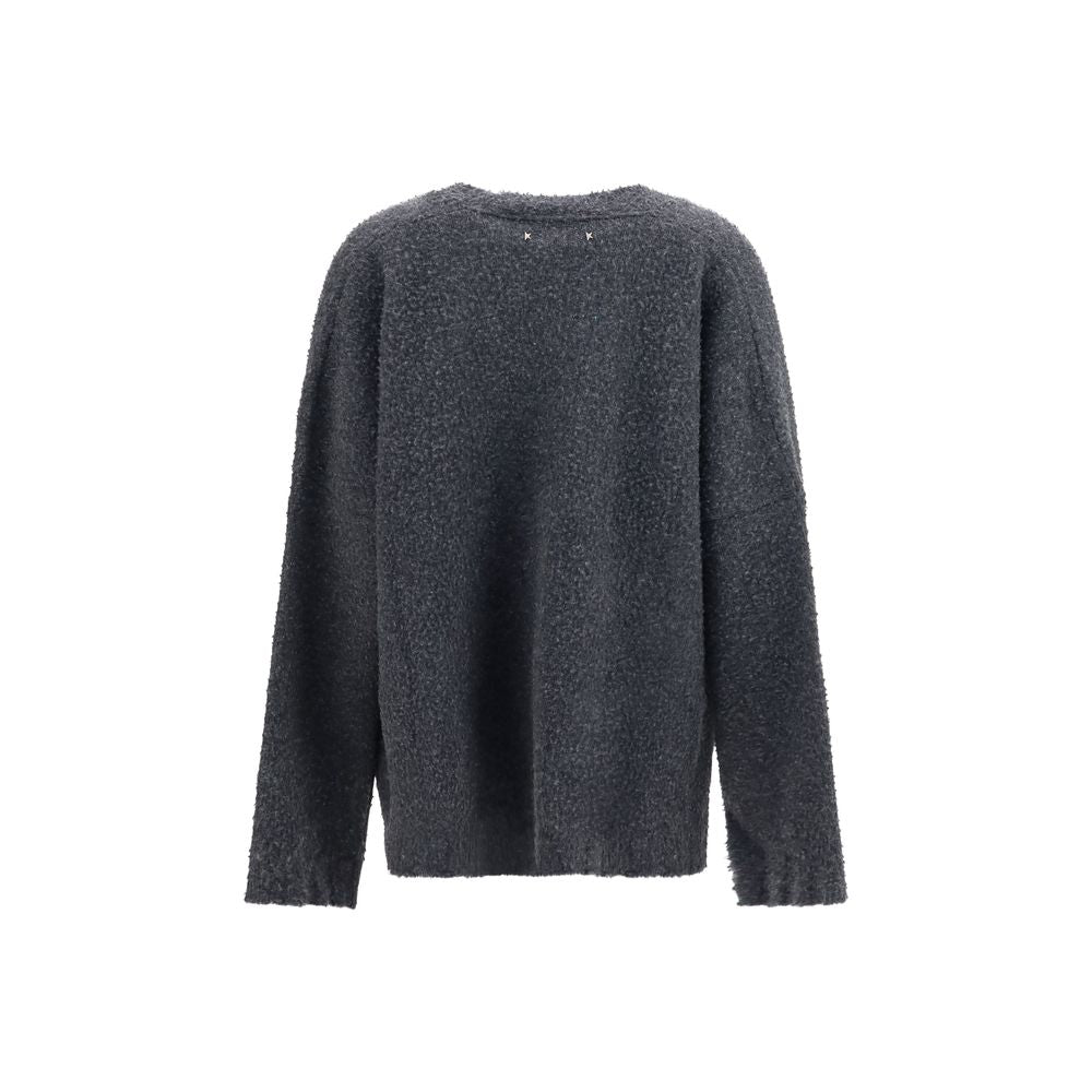 Golden Goose Grauer Woll Cardigan Ovis Aries