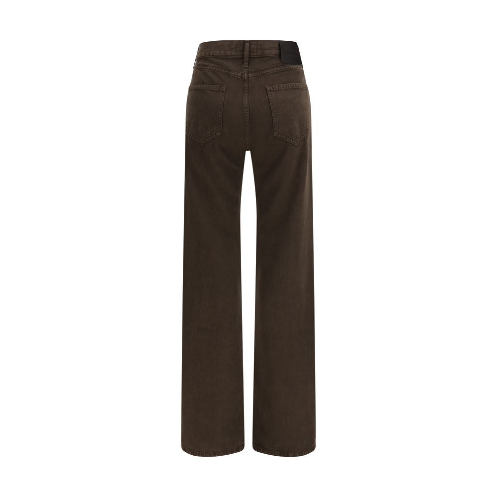 Jacob Cohen Braune Baumwolljeans mit geradem Bein