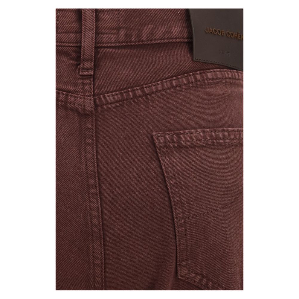 Jacob Cohen Jeans in Bordeaux-Rot aus Baumwolle mit geradem Bein