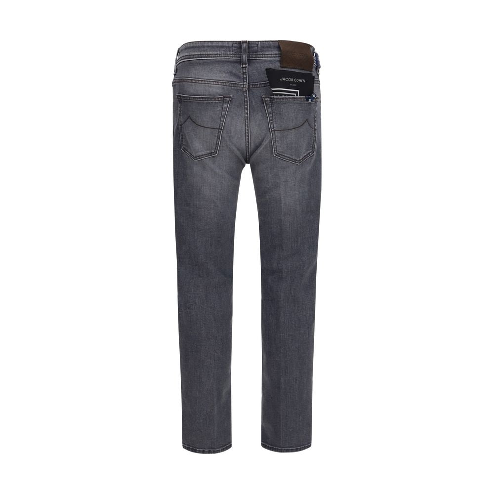 Jacob Cohen Graue Jeans aus Baumwolle im geraden Schnitt