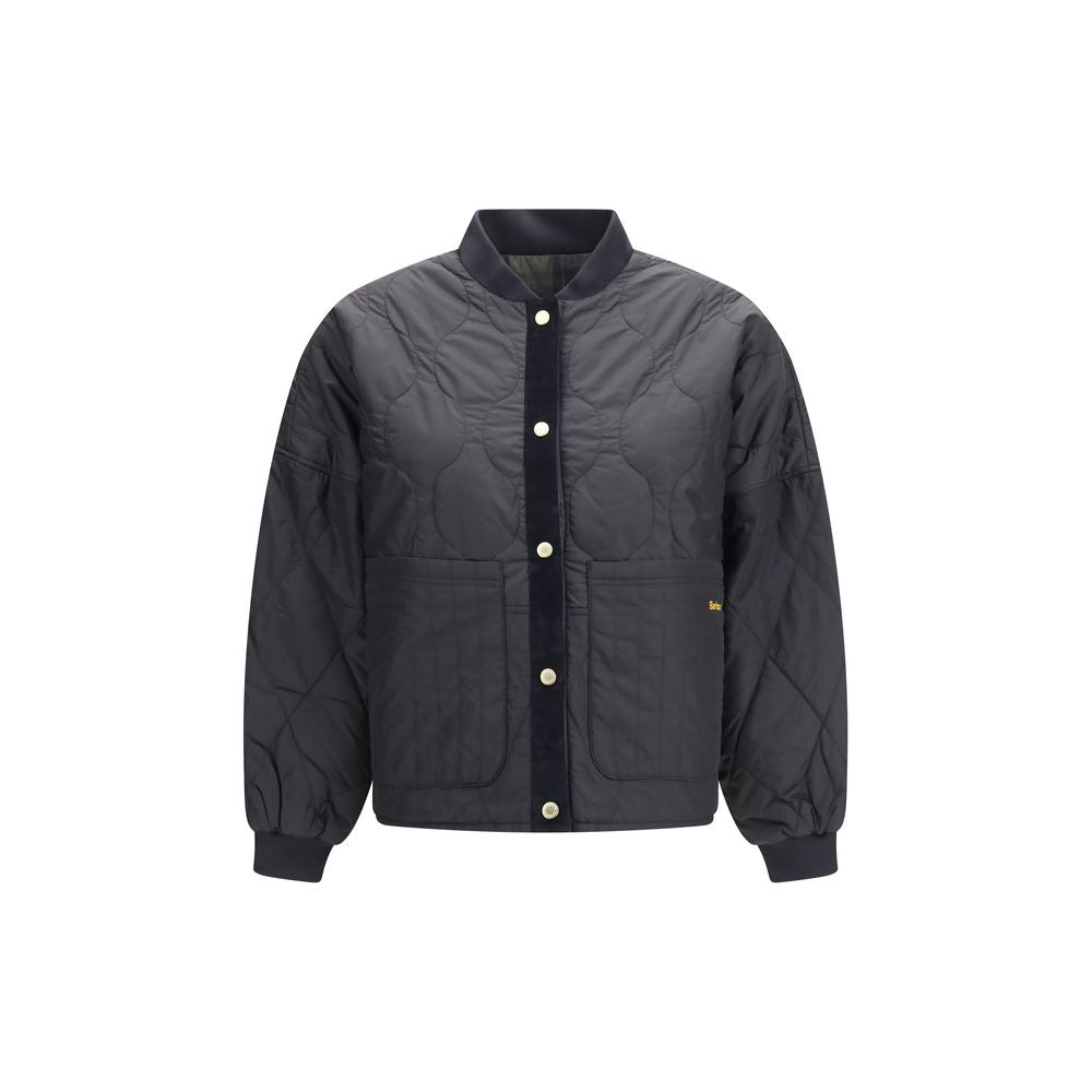Barbour Schwarzer Bomber aus Polyester