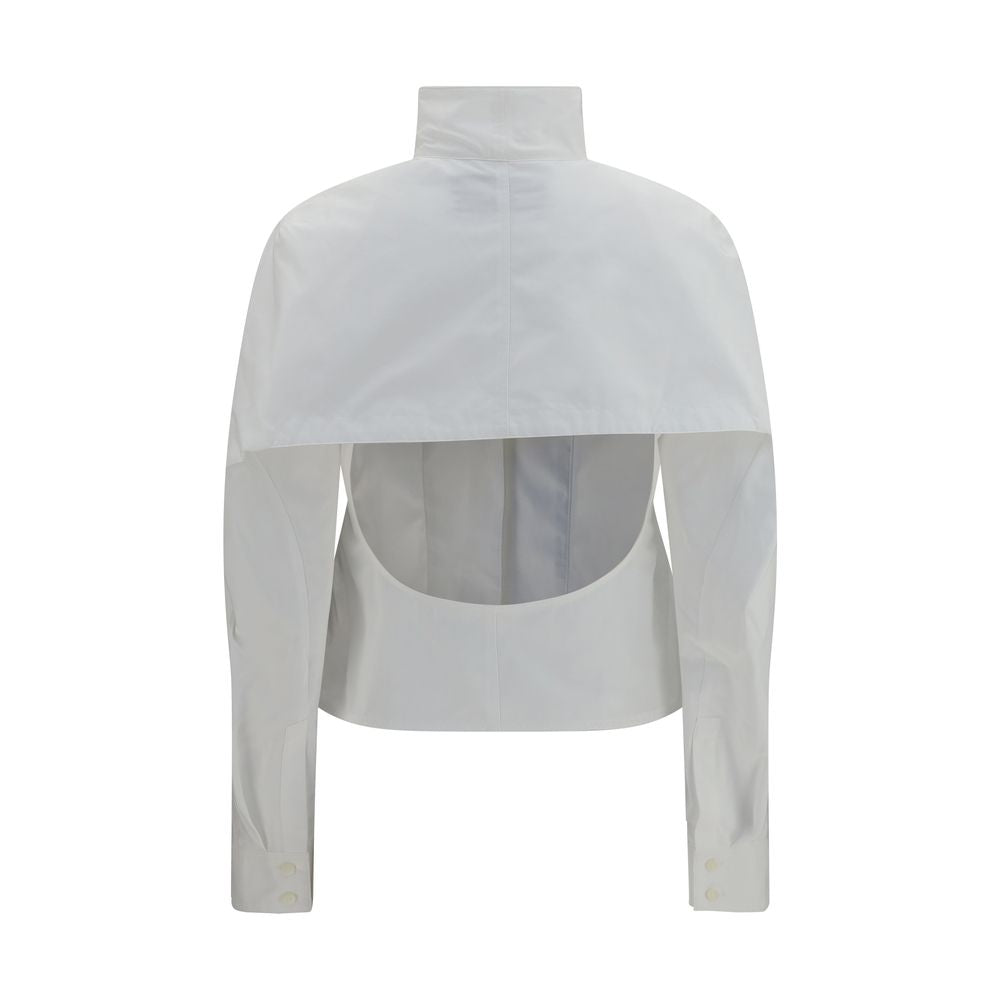 Jacquemus Weißes Baumwollkleidhemd