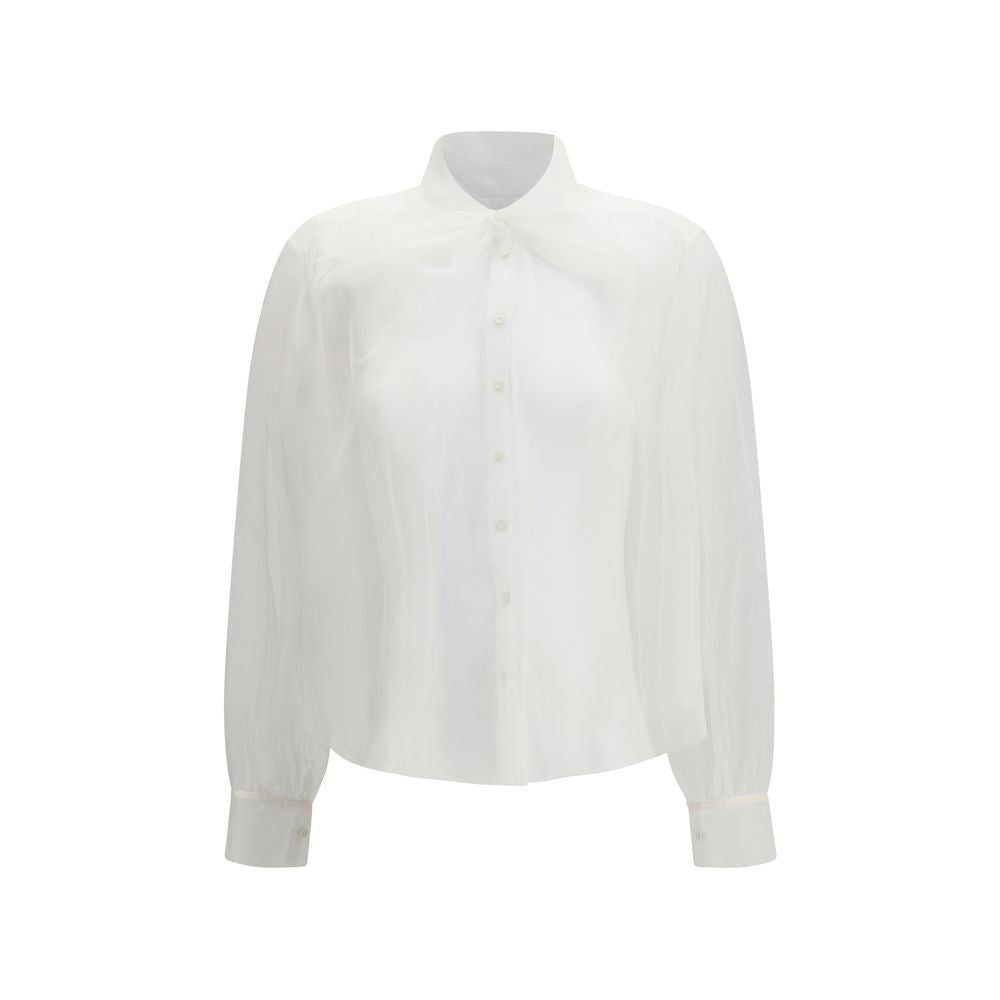 Forte_Forte Weißes Hemd aus Polyester