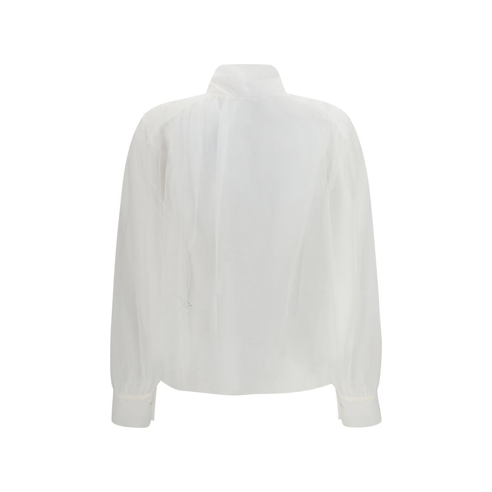 Forte_Forte Weißes Hemd aus Polyester