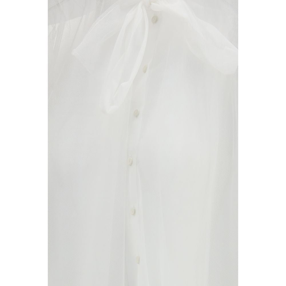 Forte_Forte Weißes Hemd aus Polyester