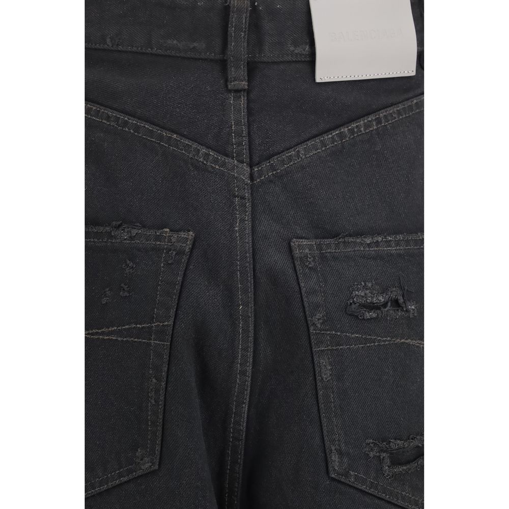 Balenciaga Schwarze Baumwoll-Freizeithose