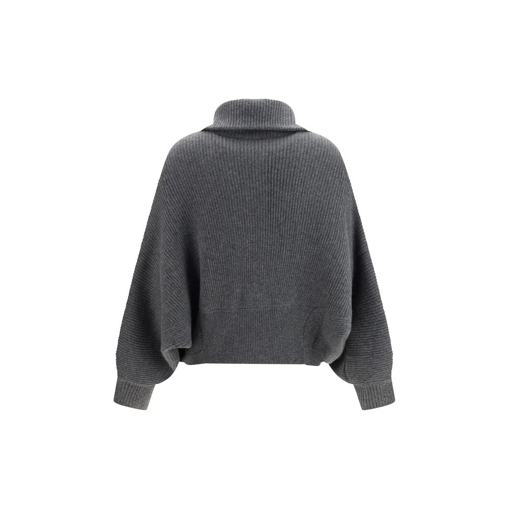 Brunello Cucinelli Grauer Kaschmir-Strickjacke