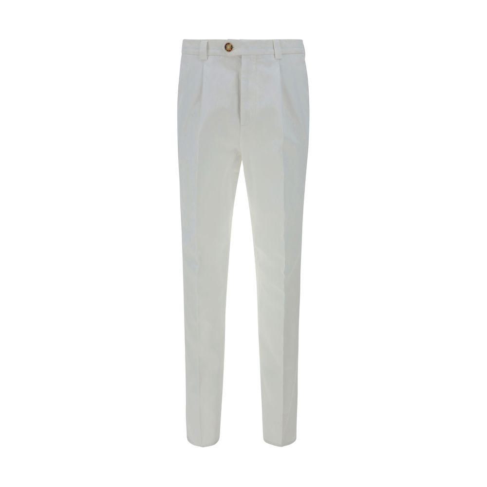 Brunello Cucinelli Weiße Baumwollhose im Casual-Look