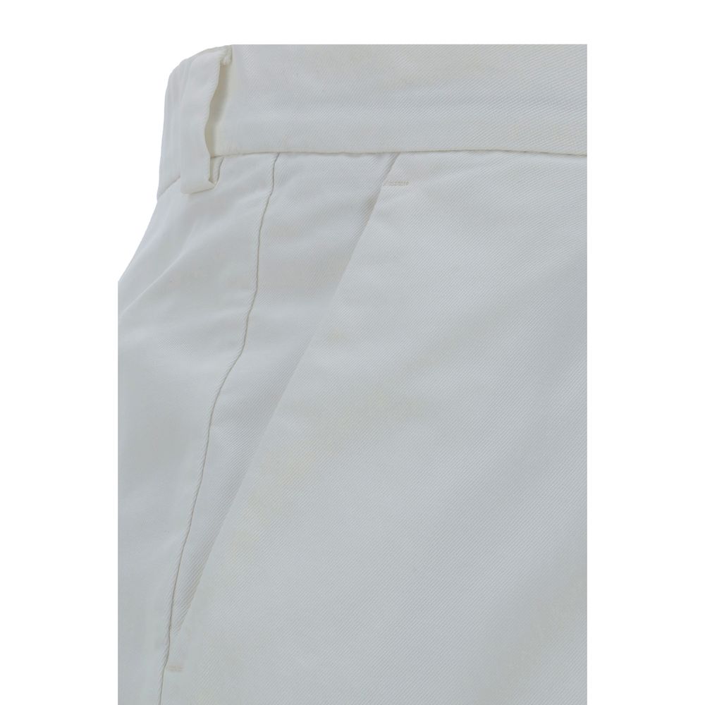 Brunello Cucinelli Weiße Baumwollhose im Casual-Look