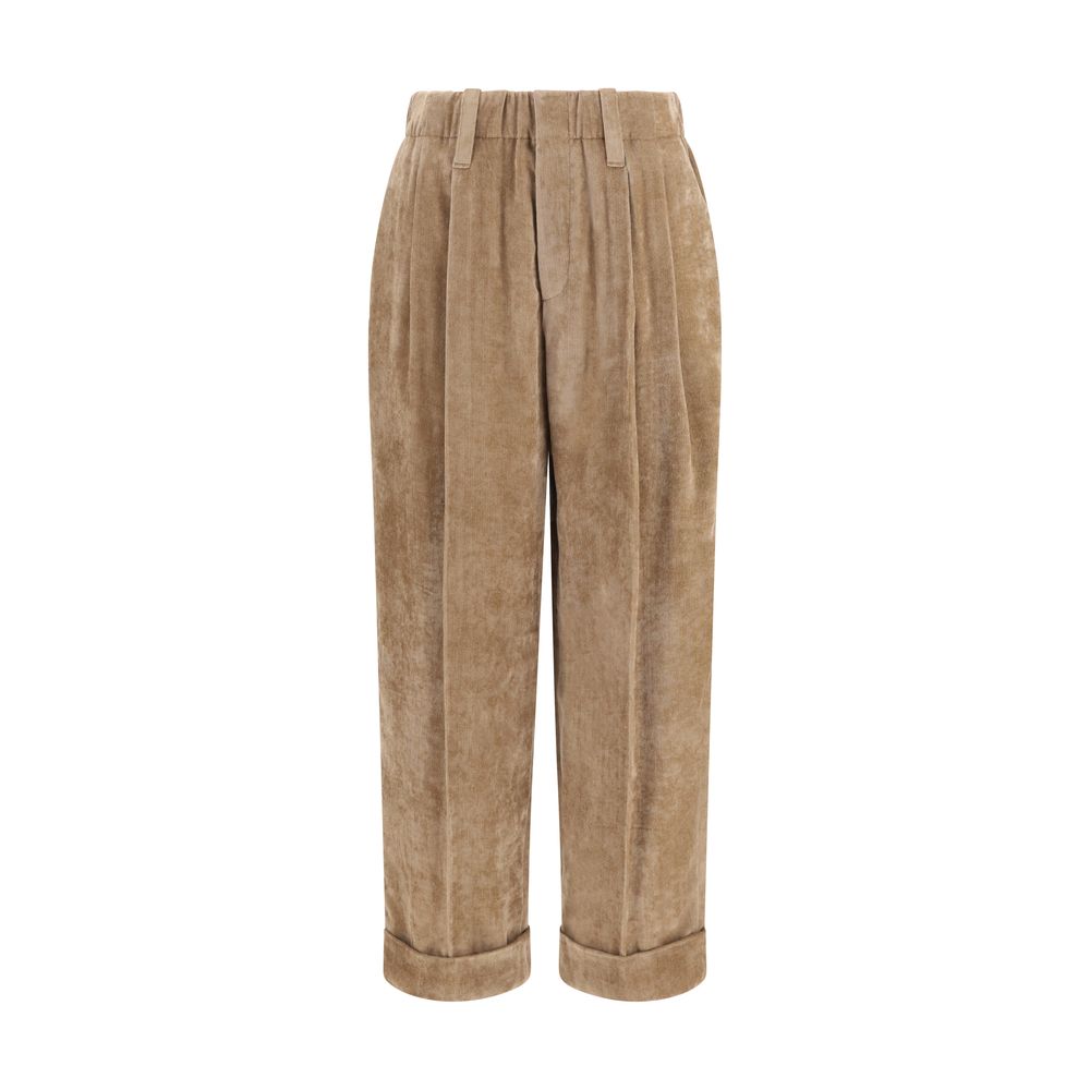 Brunello Cucinelli Braune Viskose-Freizeithose