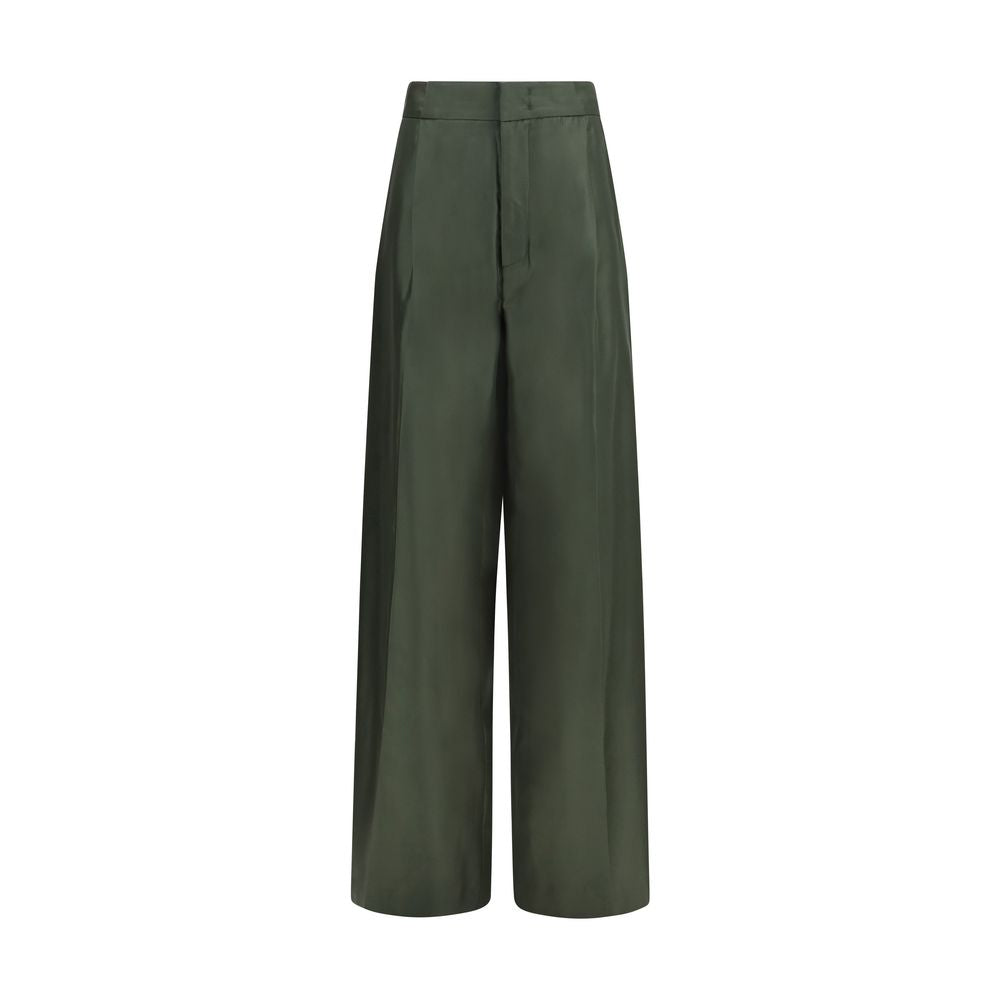 SA SU PHI Zweifarbige Seiden-Freizeithose