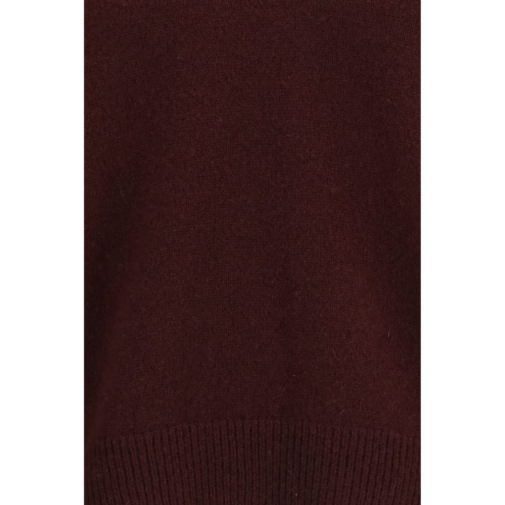 SA SU PHI Bordeaux Kaschmir-Kapuzenpullover