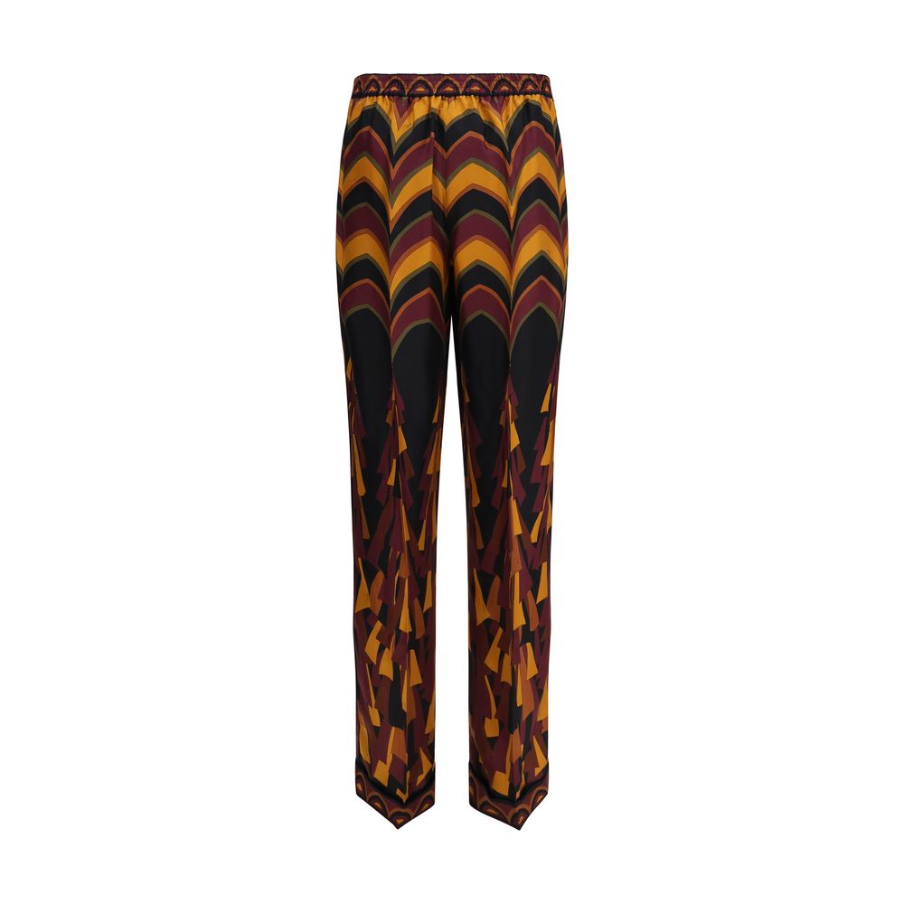 Emilio Pucci Multicolor Silk Casual Pants