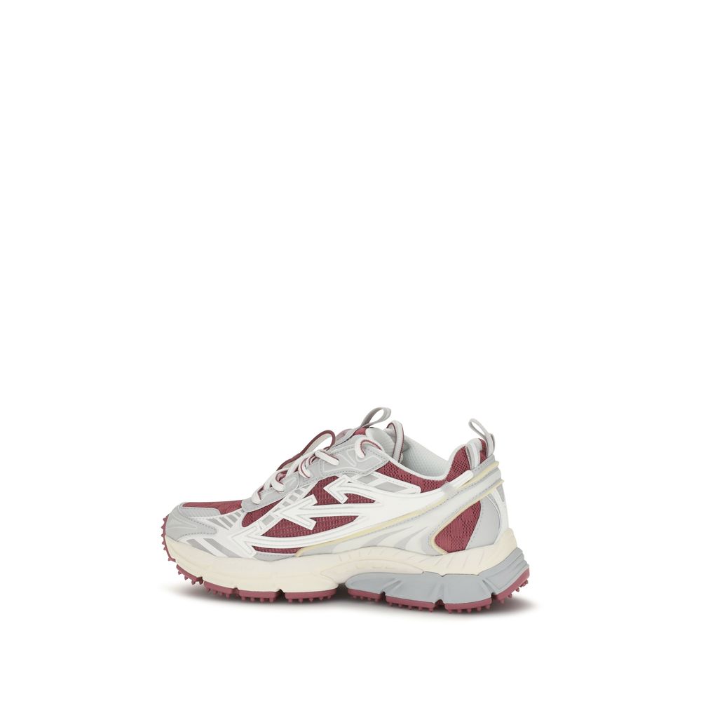 Off-White Weiße Stoff-Sneaker im Athletic-Look