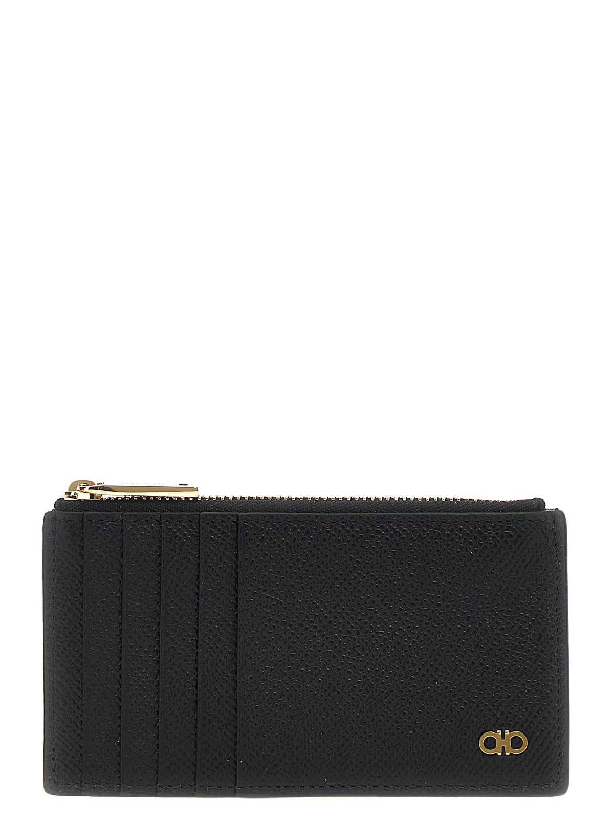 Ferragamo Schwarzer Kalbsleder-Kartenetui