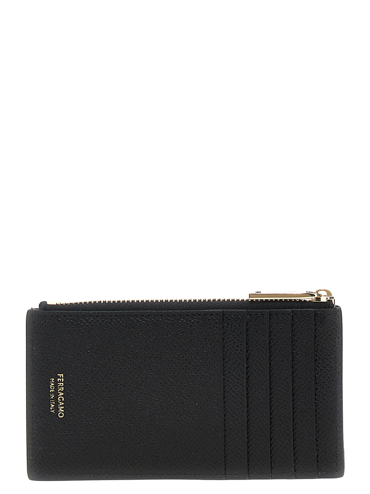 Ferragamo Schwarzer Kalbsleder-Kartenetui