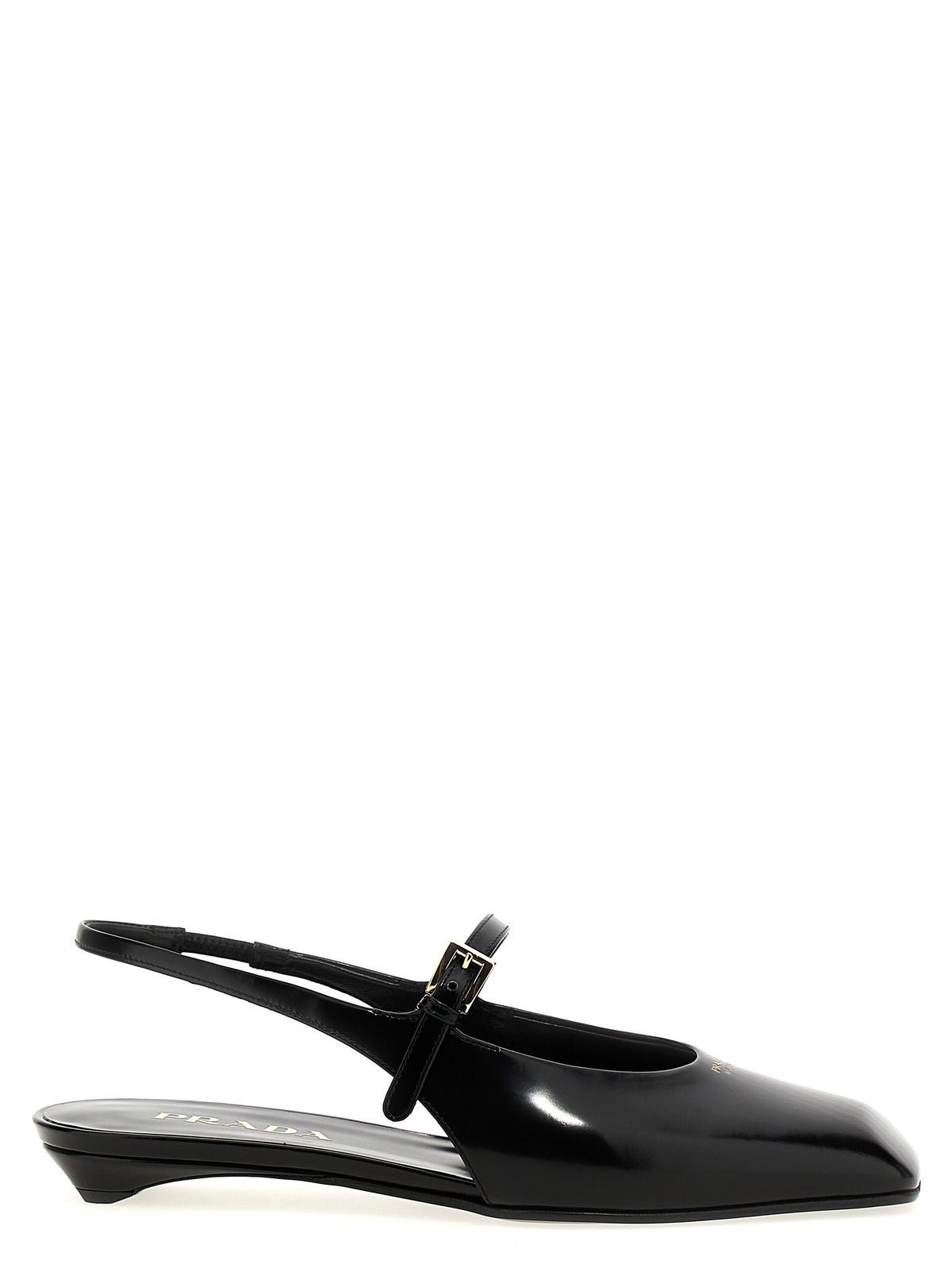 Prada Schwarze Ballerinas aus Kalbsleder