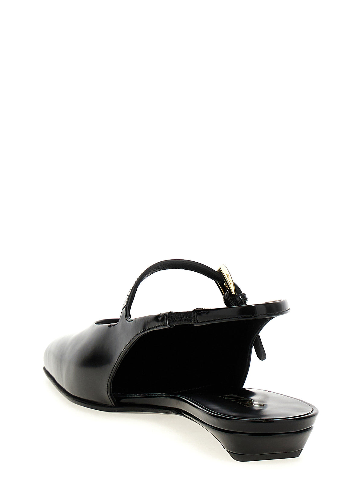 Prada Schwarze Ballerinas aus Kalbsleder