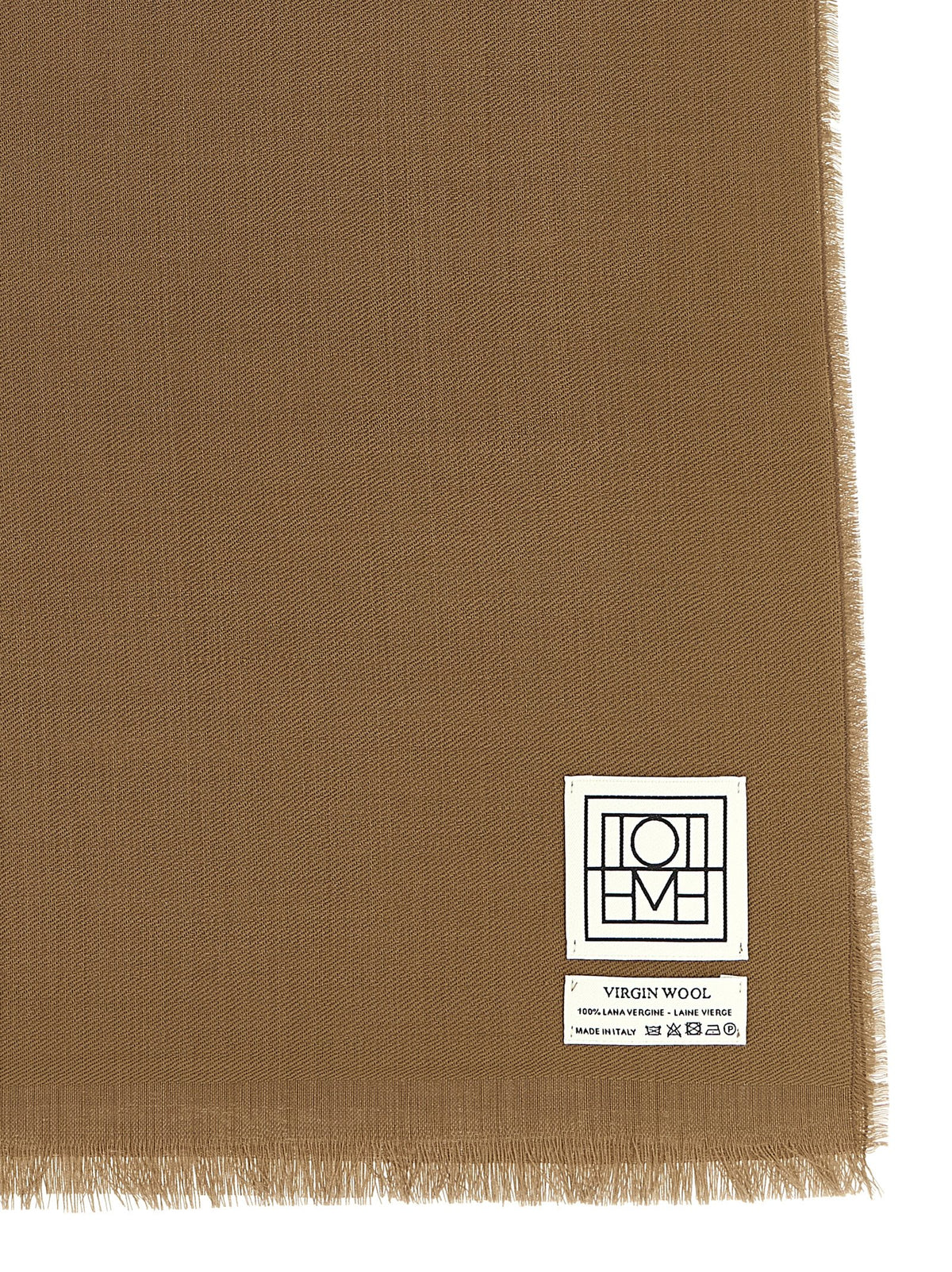 TOTEME Brauner Foulard aus reiner Schurwolle
