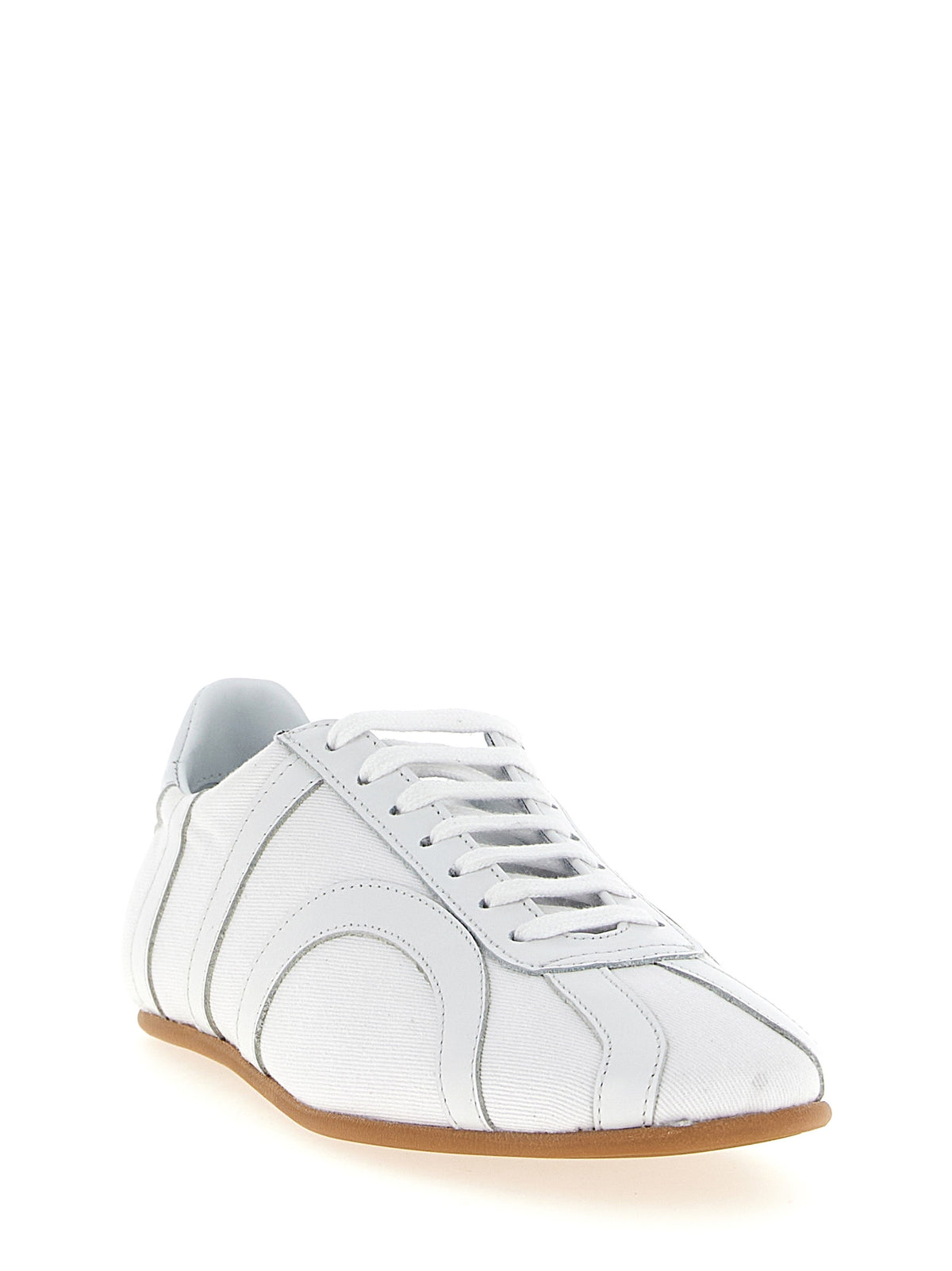 TOTEME Weiße Low-Top-Sneaker aus recycelter Baumwolle