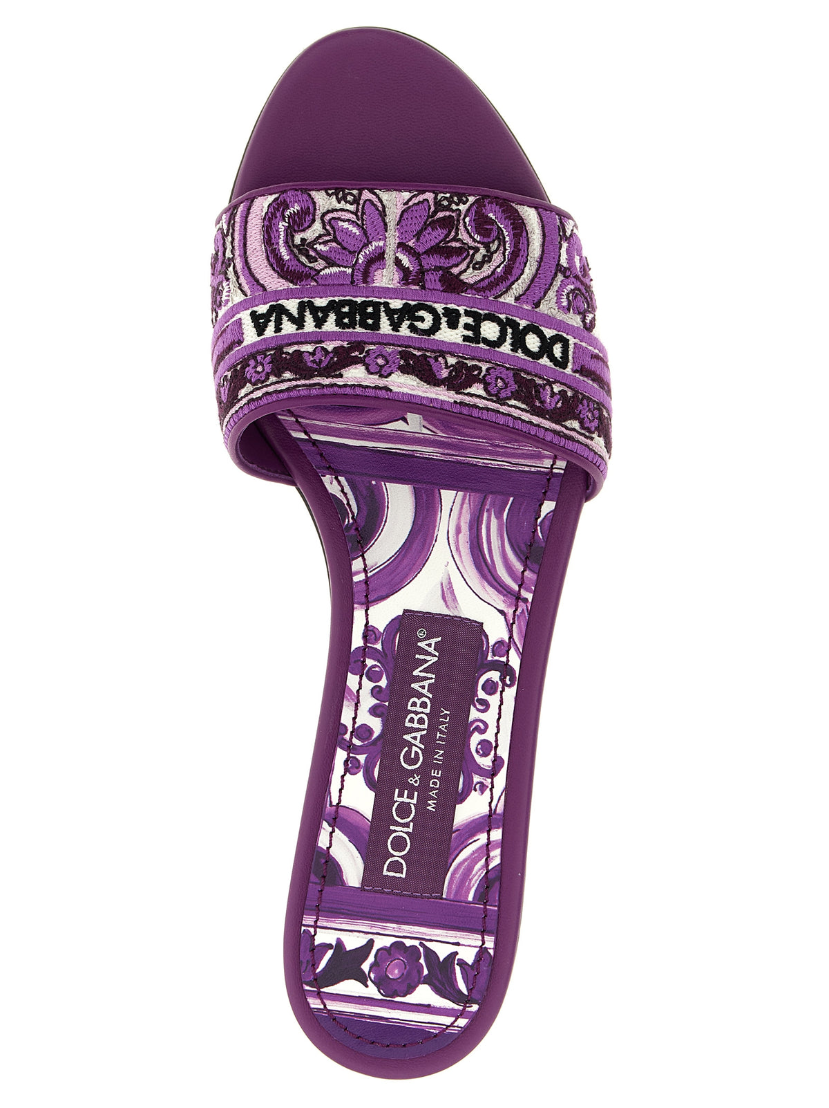 Dolce & Gabbana Lila Baumwoll-Slipper