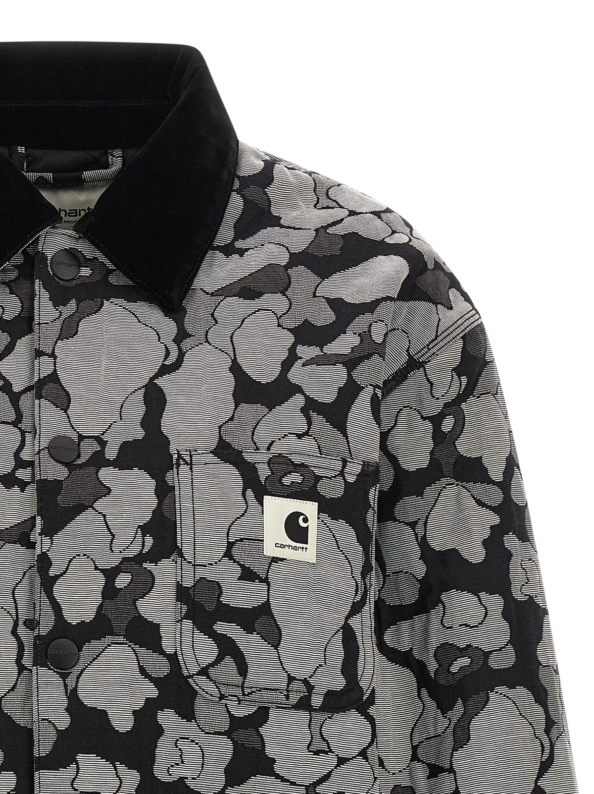 Carhartt Wip Graue Baumwolljacke in voller Länge