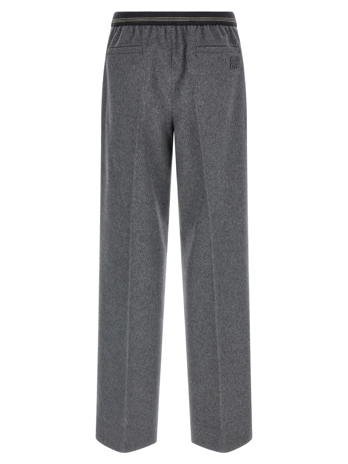 Miu Miu Graue Hose aus reiner Schurwolle