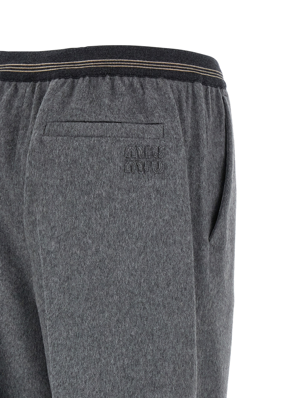 Miu Miu Graue Hose aus reiner Schurwolle