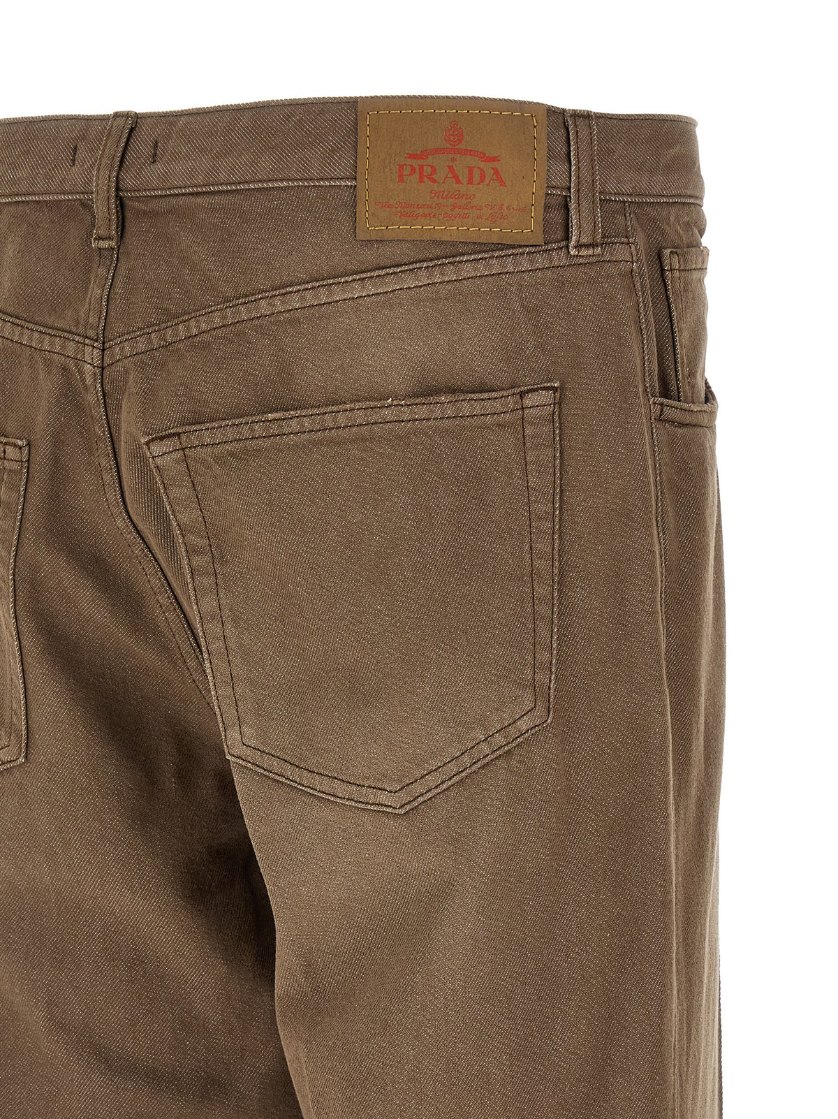 Prada Braune Baumwollhose für die Freizeit