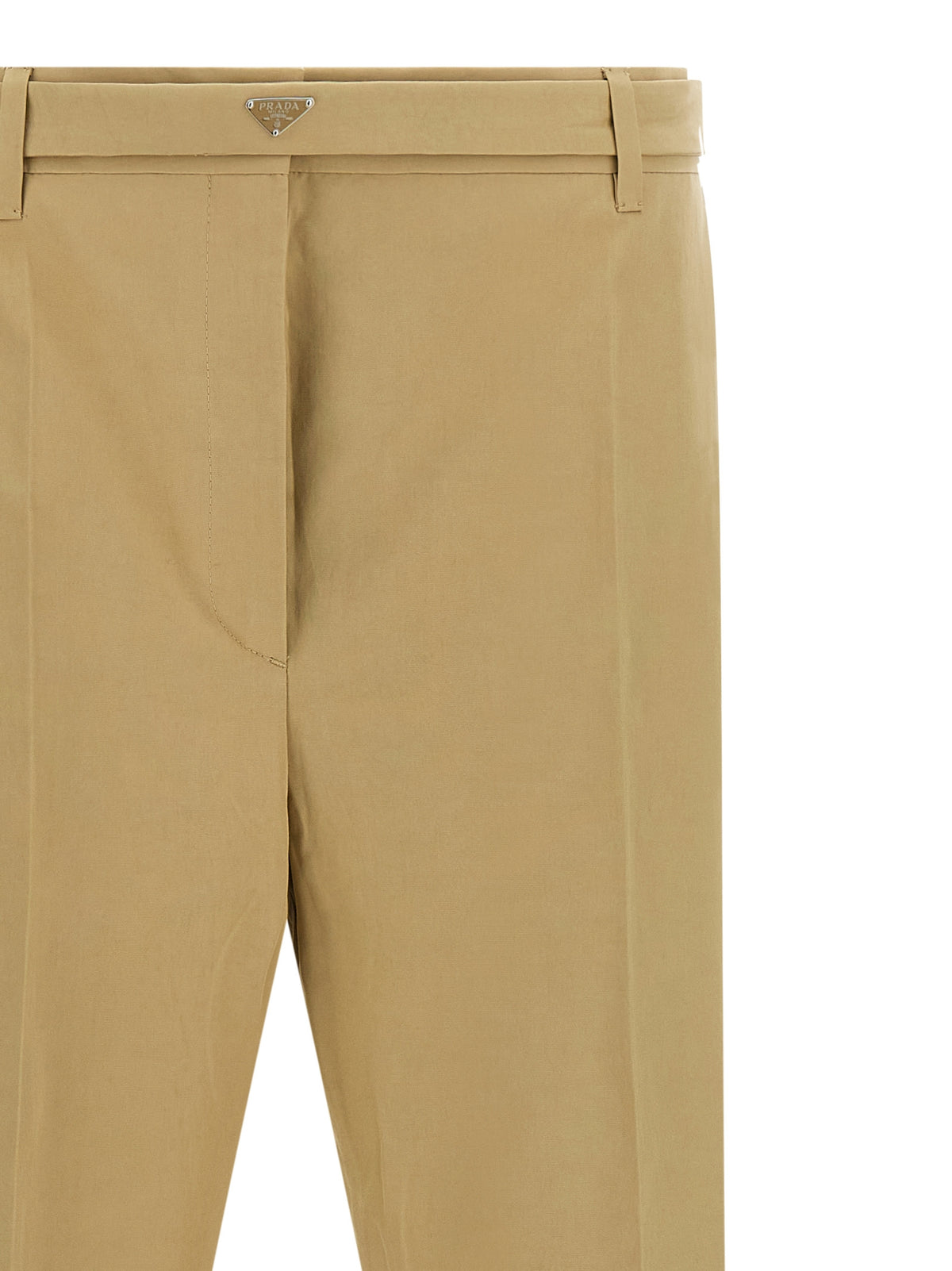 Prada Beige Cotton Casual Pants