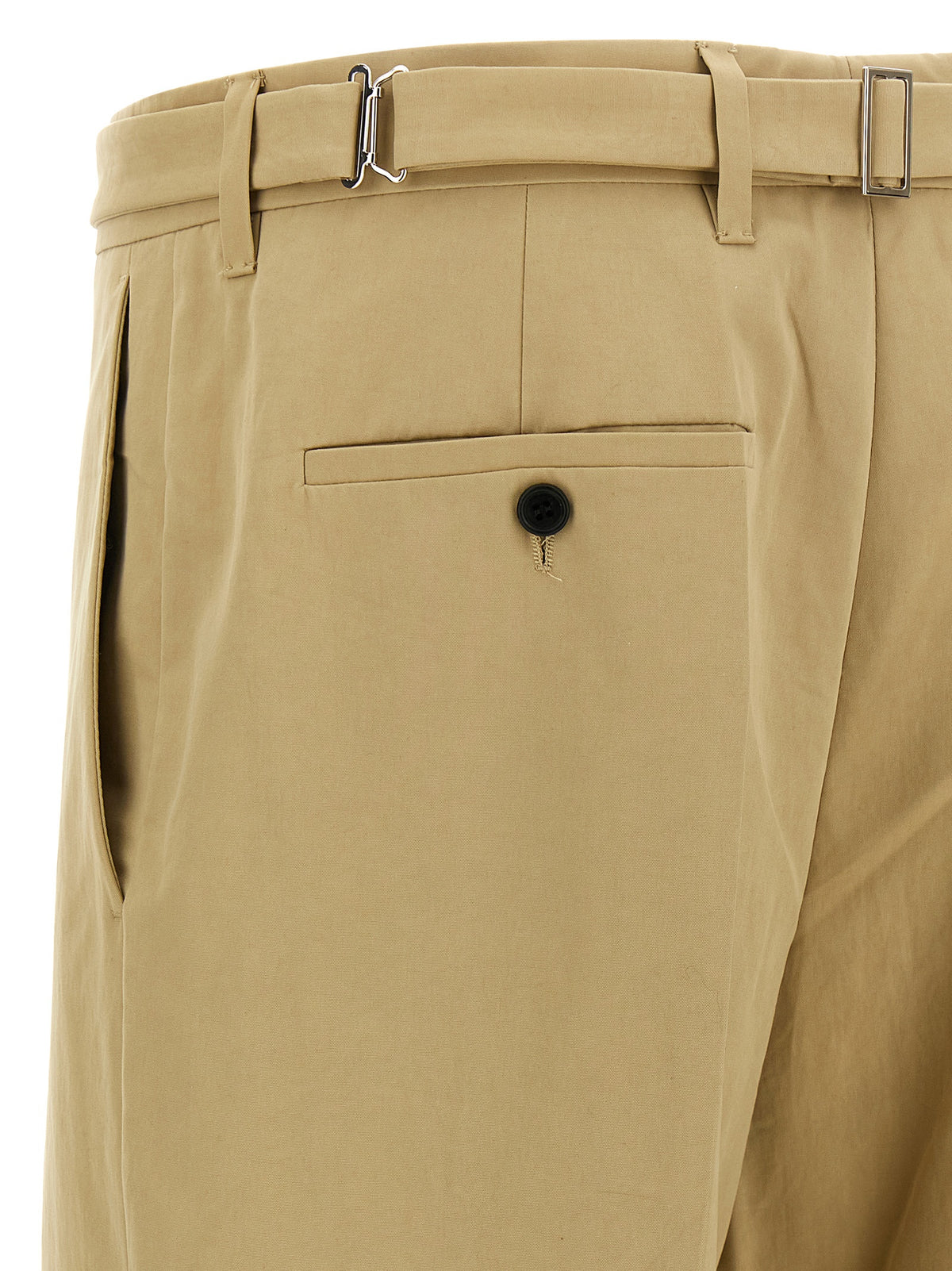 Prada Beige Cotton Casual Pants