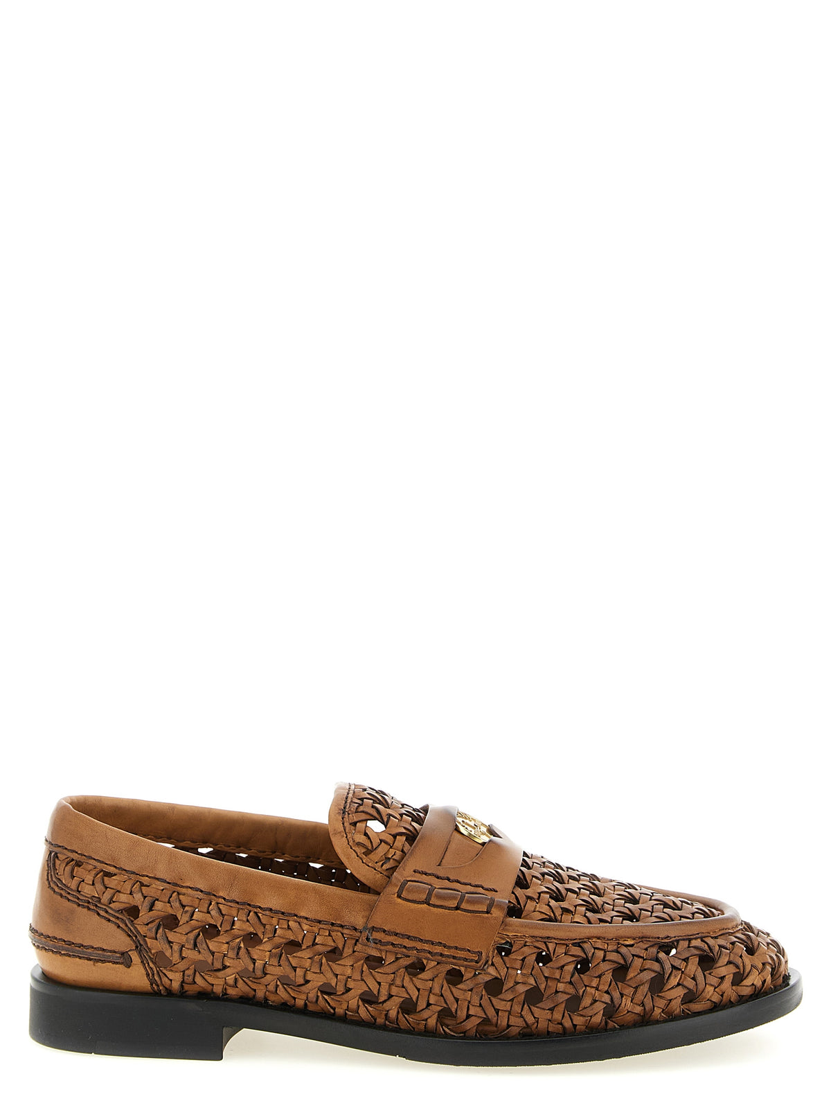 Miu Miu Braune Kalbsleder-Slipper