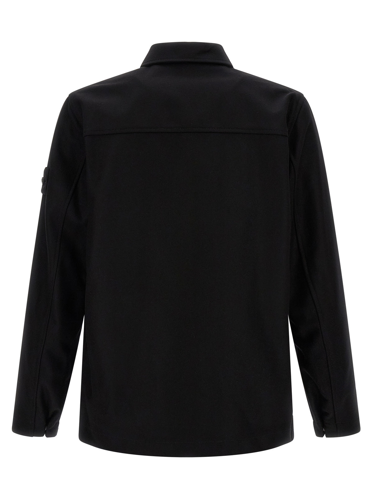 Stone Island Schwarze Bluse aus reiner Schurwolle