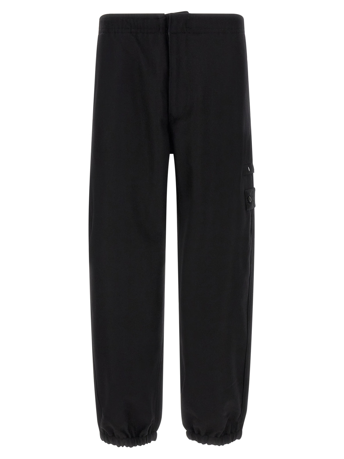 Stone Island Schwarze Cargo-Hose aus reiner Schurwolle