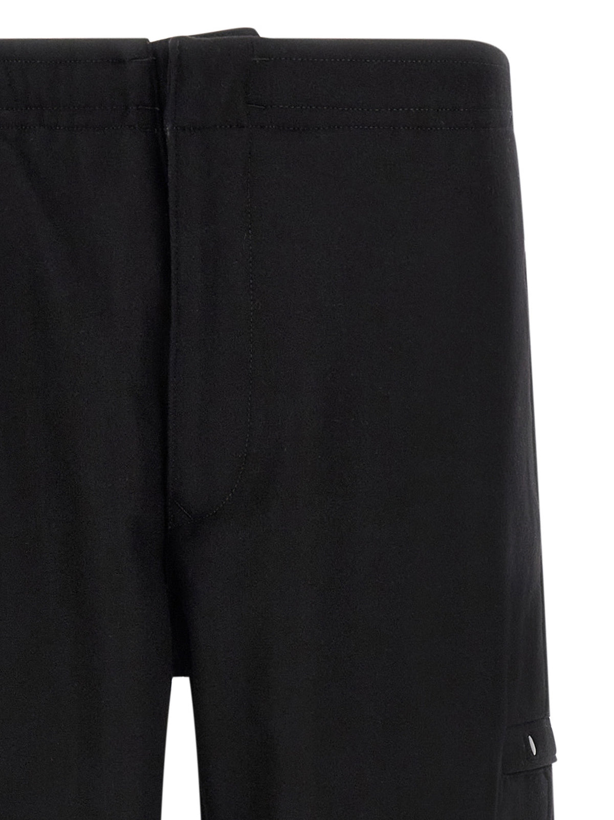 Stone Island Schwarze Cargo-Hose aus reiner Schurwolle