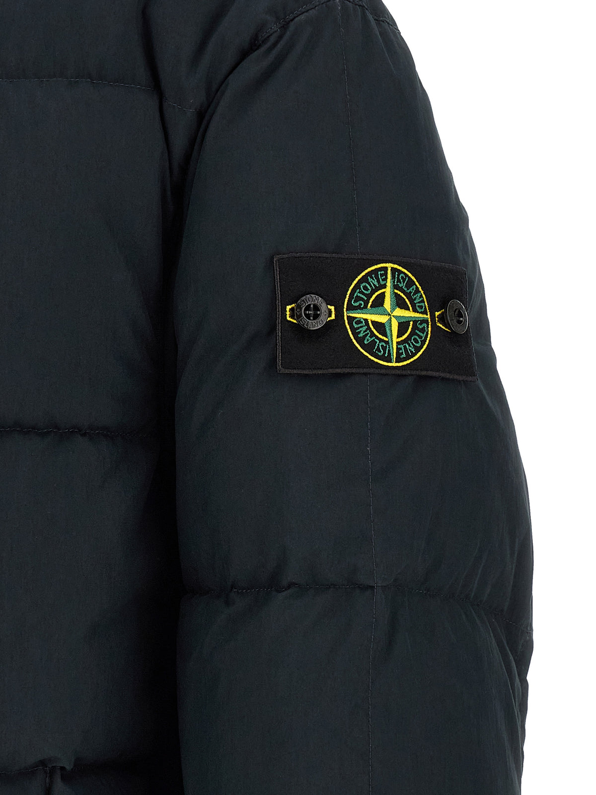 Stone Island Blaue Baumwolljacke in voller Länge