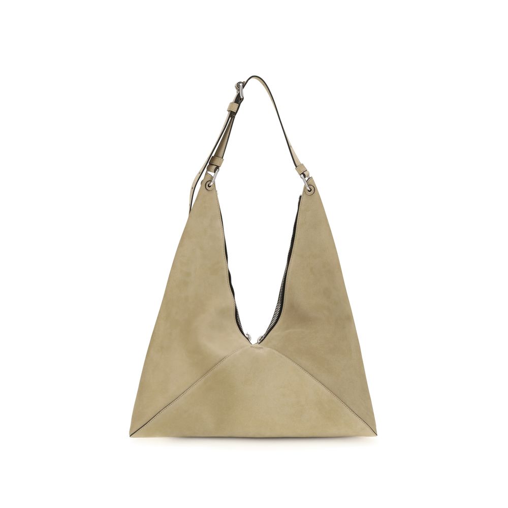Moschino Beige Wildleder Schultertasche