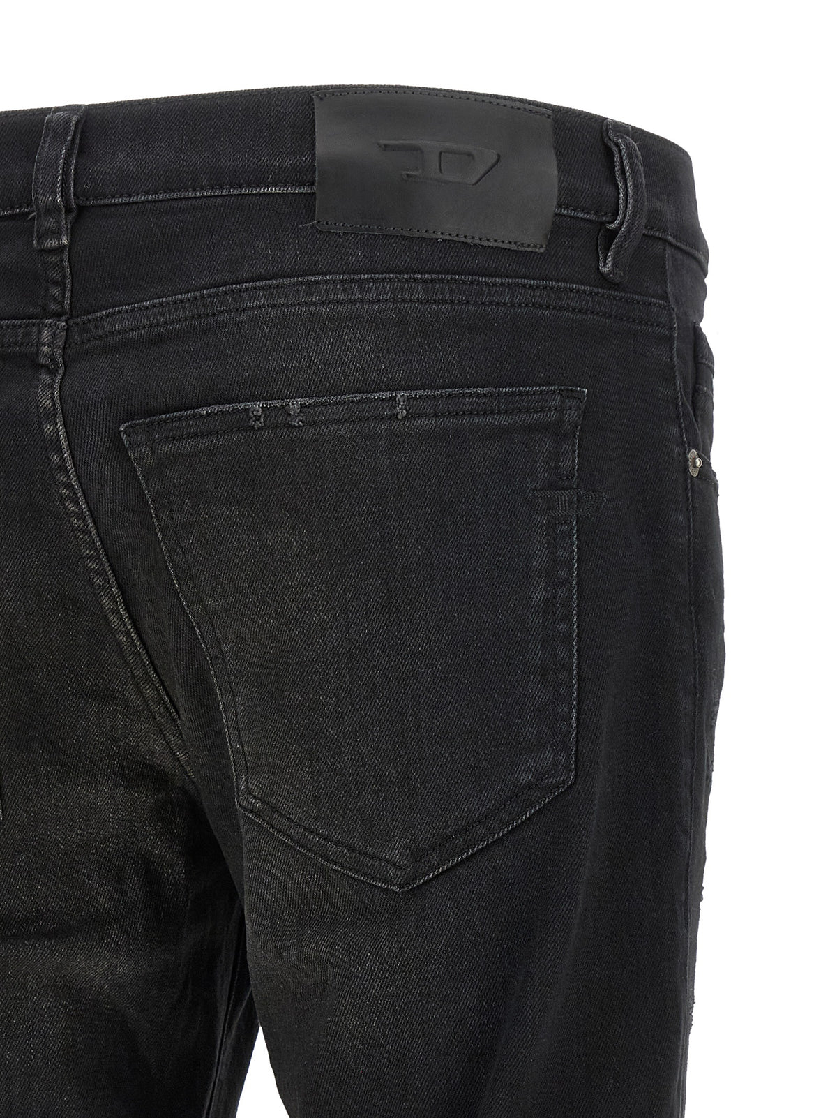 Diesel Schwarze Baumwoll-Jeans mit schmal zulaufendem Bein