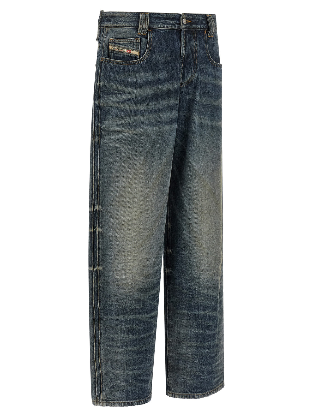 Diesel Blaue Baumwolljeans im Relaxed Fit