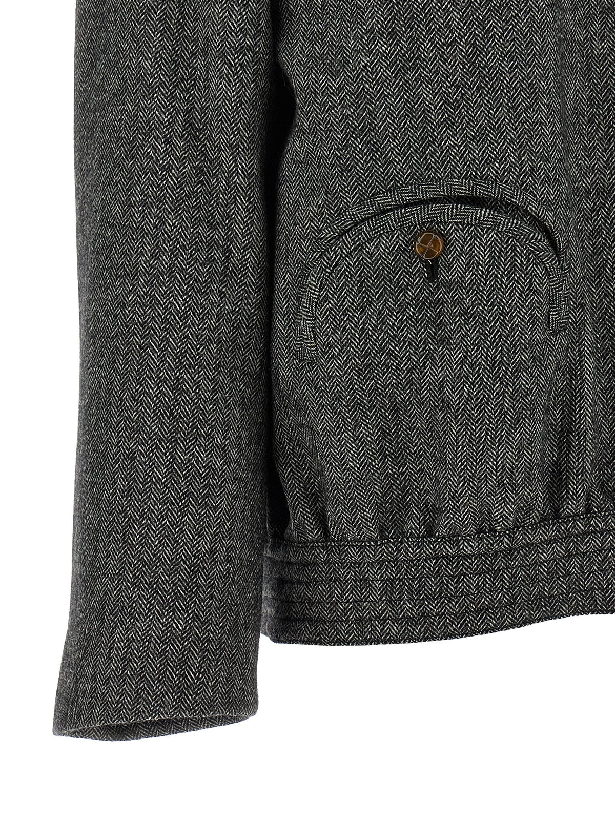 Blazé Milano Grauer Virgin Wool Maxikleid