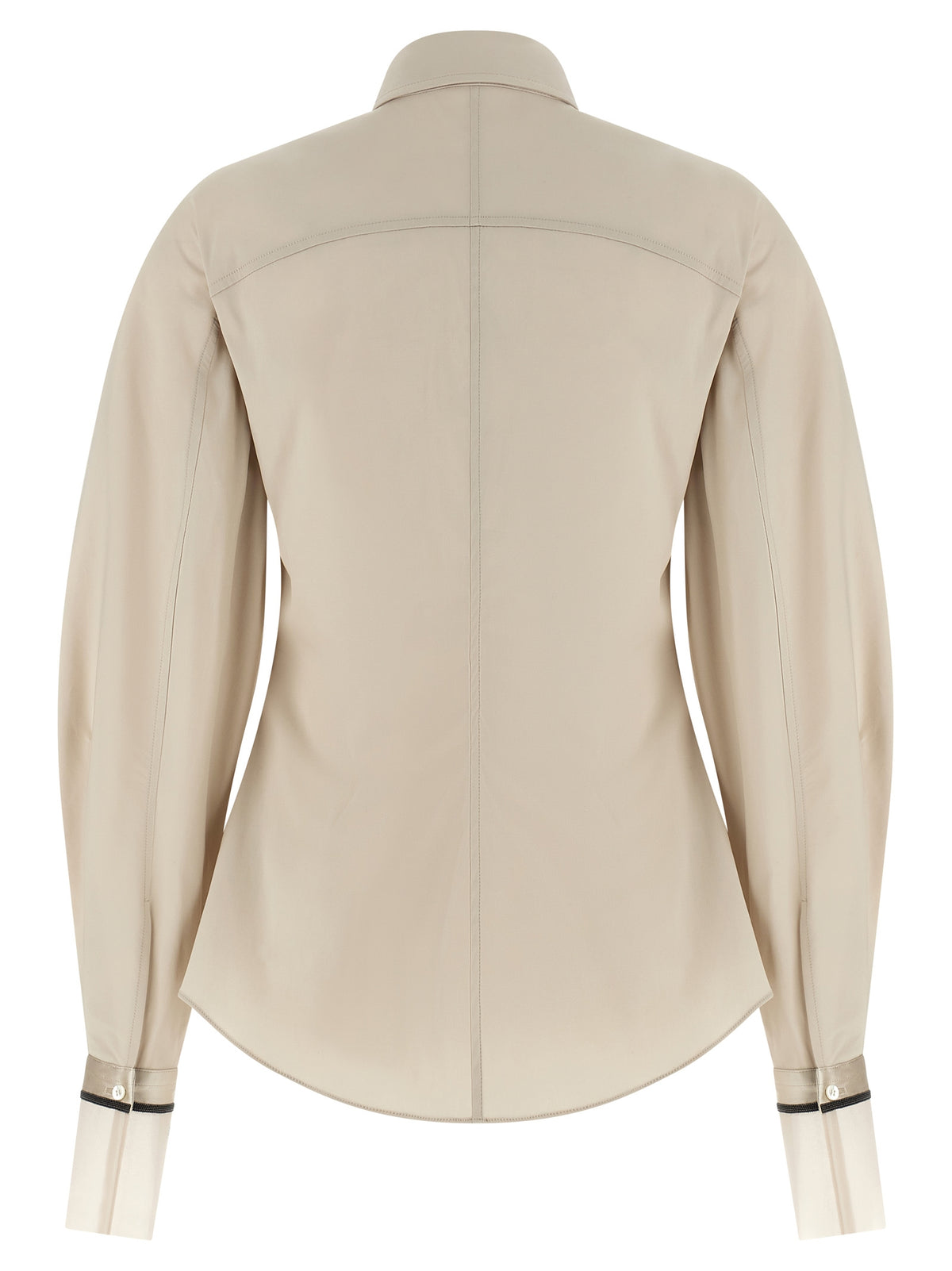 Brunello Cucinelli Beige Cotton Blouse
