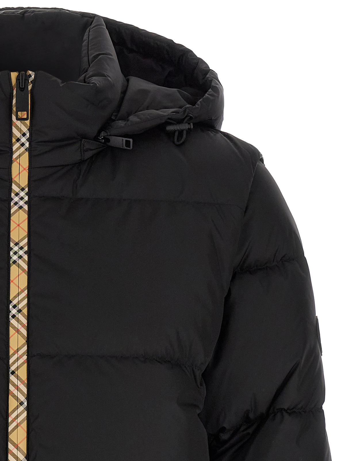 Burberry Schwarze ärmellose Jacke aus Polyamid